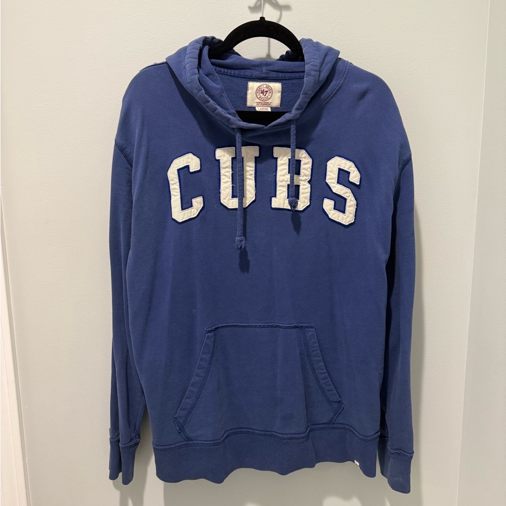 47 Brand Blue Vintage-Look CHICAGO CUBS Hoodie - Picture 2 of 7